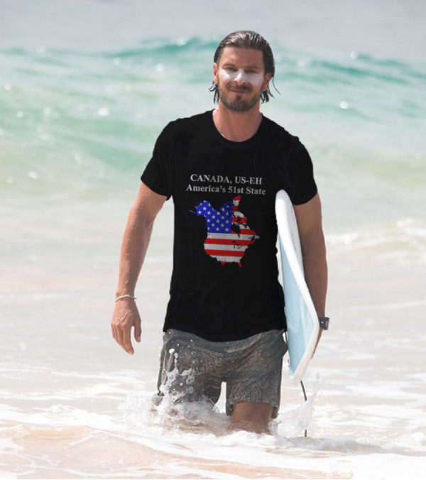 Canada US-EH America's 51st State Map T-Shirt