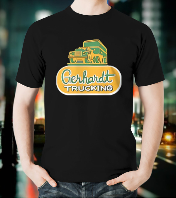 Gerhardt Trucking Vintage Green And Yellow Truck T-Shirt