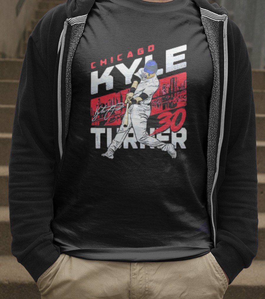 Chicago Kyle Tucker 30 Baseball City Skyline Signature T-Shirt
