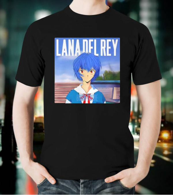 Lana Del Rey Born To Die Anime Rei Ayanami Blue Hair T-Shirt