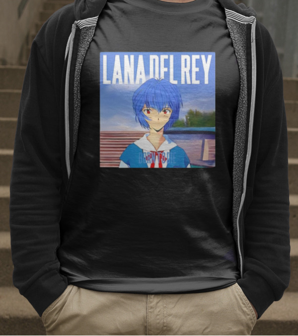 Lana Del Rey Born To Die Anime Rei Ayanami Blue Hair T-Shirt