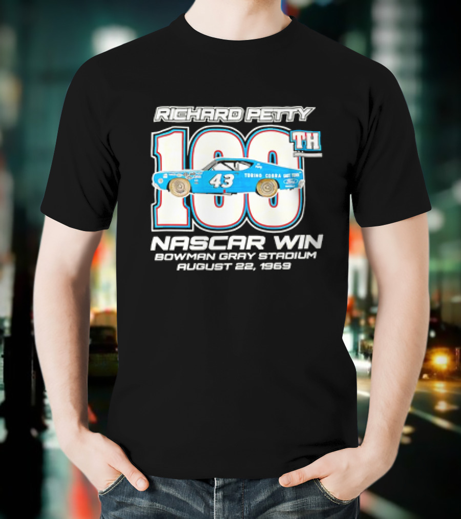 Richard Petty 100th NASCAR Win Bowman Gray Stadium August 22 1969 T-Shirt
