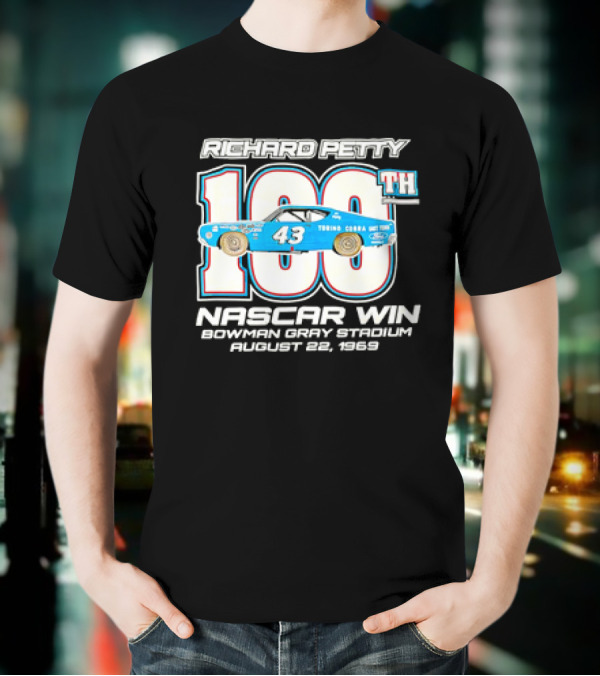 Richard Petty 100th NASCAR Win Bowman Gray Stadium August 22 1969 T-Shirt