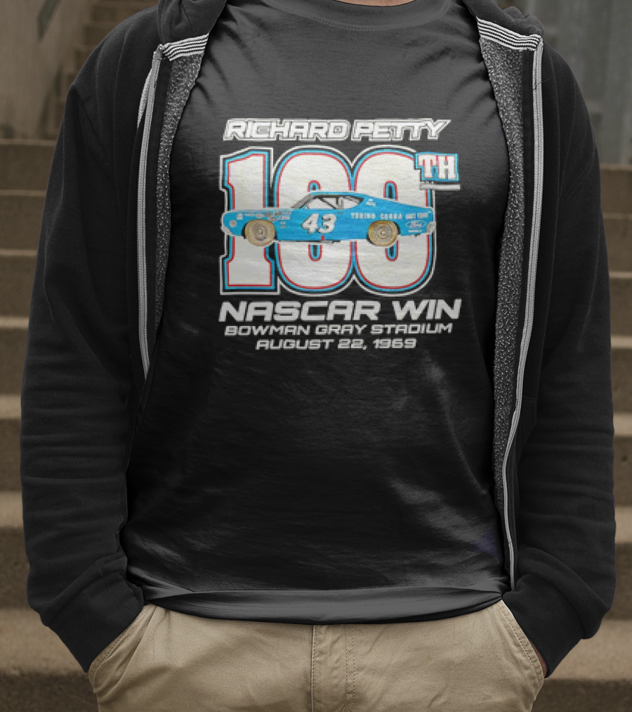 Richard Petty 100th NASCAR Win Bowman Gray Stadium August 22 1969 T-Shirt