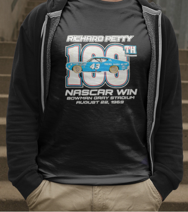 Richard Petty 100th NASCAR Win Bowman Gray Stadium August 22 1969 T-Shirt