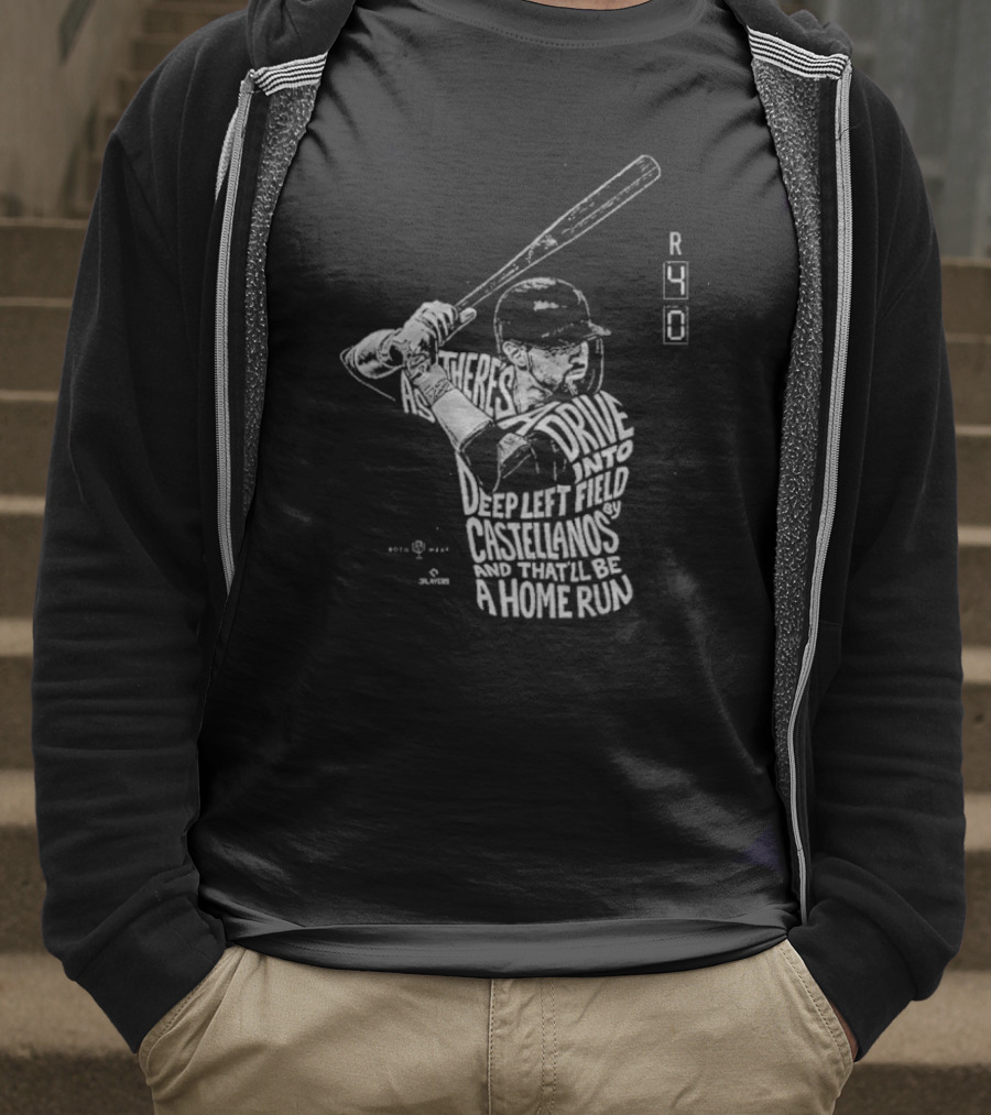 4-0 Ballgame Deep Left Field Castellanos Home Run T-Shirt