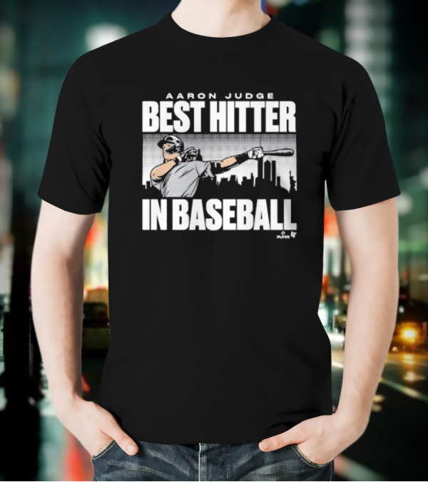 Aaron Judge Best Hitter In Baseball City Skyline Batter Swing T-Shirt