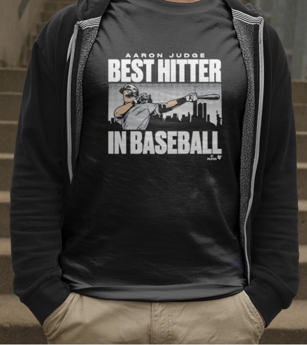 Aaron Judge Best Hitter In Baseball City Skyline Batter Swing T-Shirt