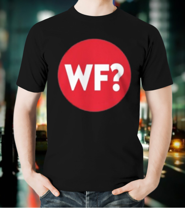 Adrianne Curry Wearing WF Why-Files Red Circle Icon T-Shirt