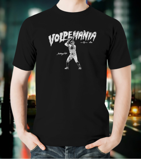 Anthony Volpe Volpemania Baseball Player Silhouette T-Shirt