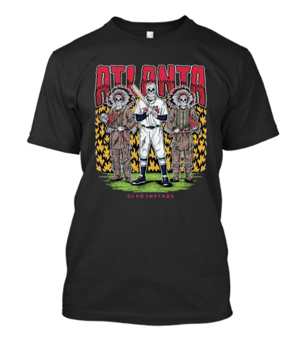 Atlanta Braves Dead Threads Skeleton Baseball Warriors T-Shirt