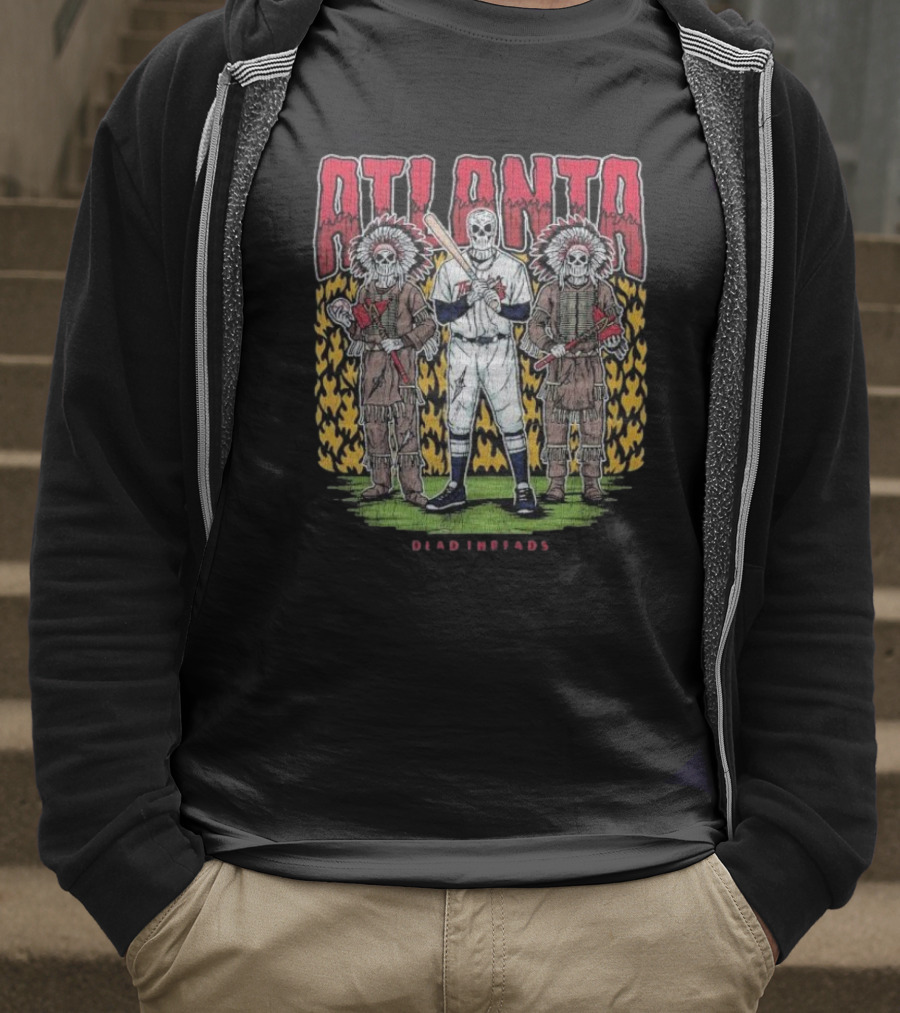Atlanta Braves Dead Threads Skeleton Baseball Warriors T-Shirt