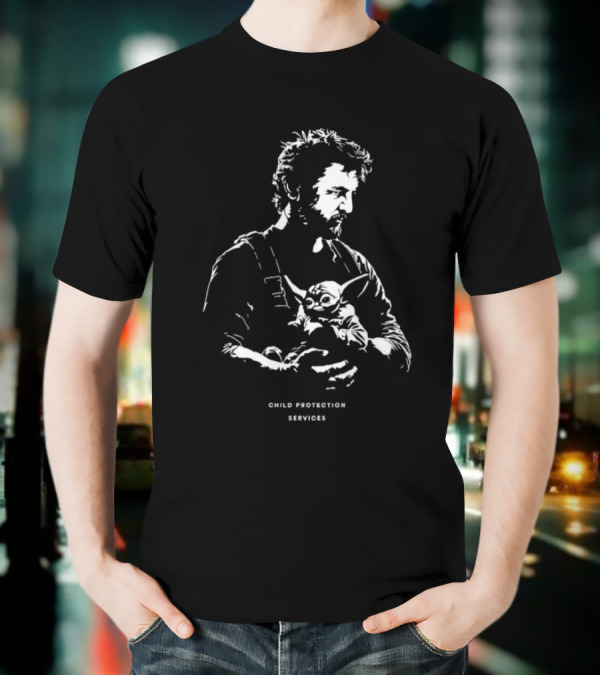 "Child Protection Services Mandalorian Baby Yoda Mashup" T-Shirt
