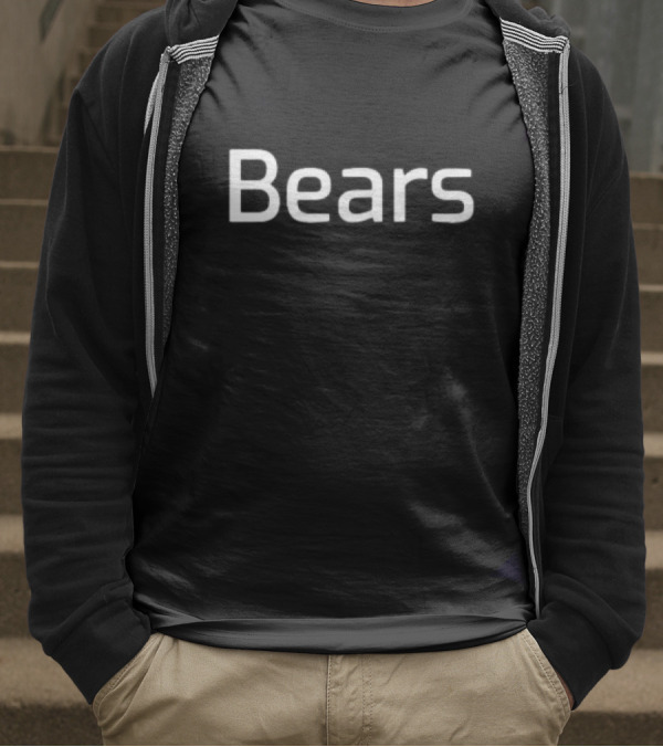Bears Word Bold Whimsical Style White Text T-Shirt