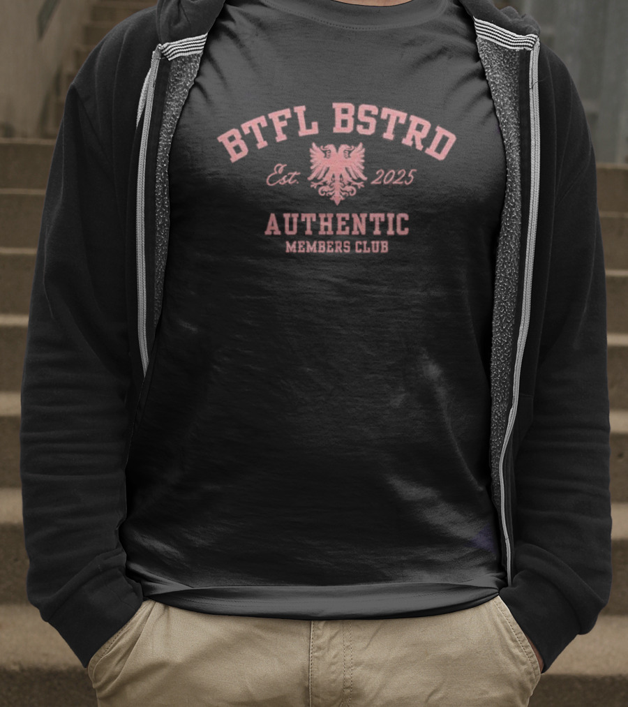 BTFL BSTRD Est 2025 Authentic Members Club Eagle Emblem T-Shirt