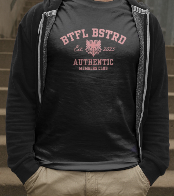 BTFL BSTRD Est 2025 Authentic Members Club Eagle Emblem T-Shirt