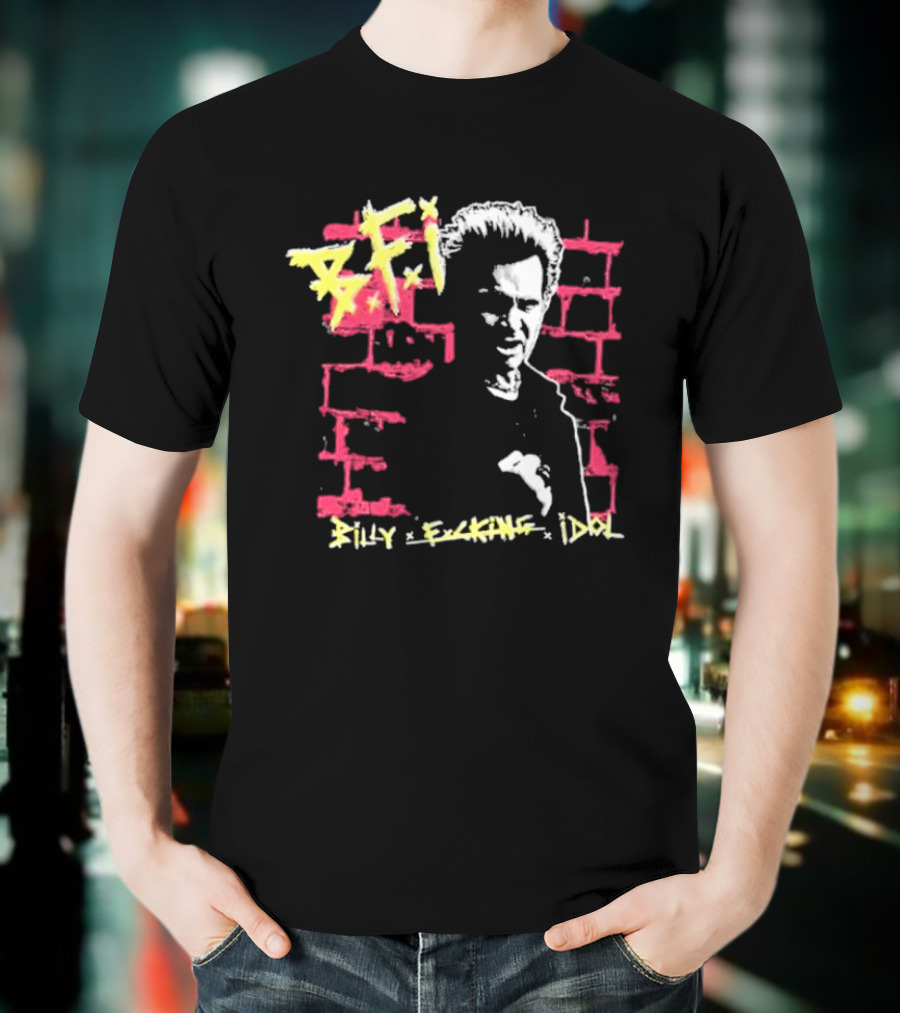 BFI Billy Fcking Idol Brick Wall Graphic T-Shirt
