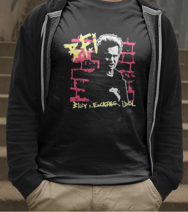 BFI Billy Fcking Idol Brick Wall Graphic T-Shirt