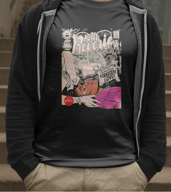 Black Mirror Comics Hotel Reverie Budding Romance Forbidden Love 2025 By Butcher Billy Netflix T-Shirt