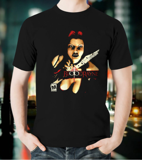 BloodRayne M Rating Femme Fatale Sword Wielder T-Shirt