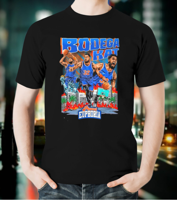 Bodega Kat Basketball Energy Planet Euphoria Action Player Number 32 T-Shirt