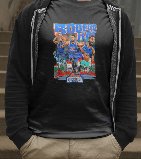 Bodega Kat Basketball Energy Planet Euphoria Action Player Number 32 T-Shirt