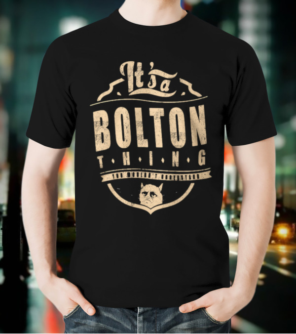 It's A Bolton Thing Cat Emblem T-Shirt