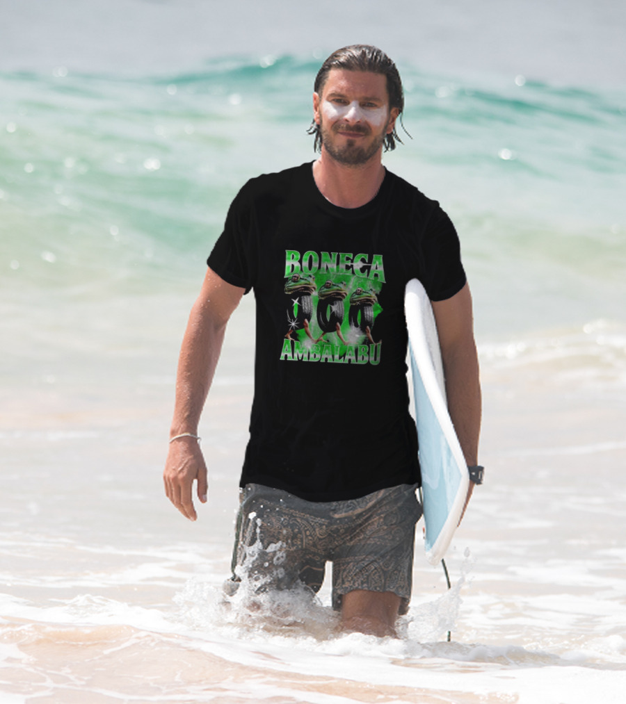 Boneca Ambalabu Frog Head With Tires And Green Lightning T-Shirt