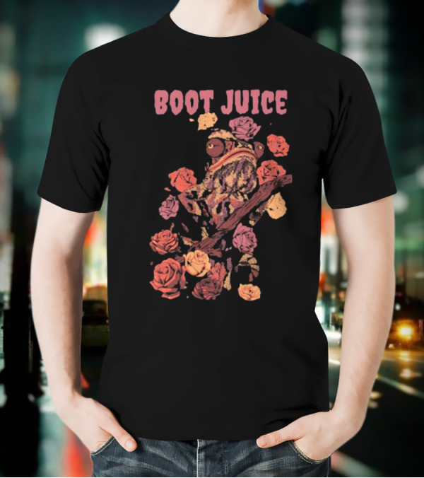 Boot Juice Chameleon Surrounded By Colorful Roses T-Shirt