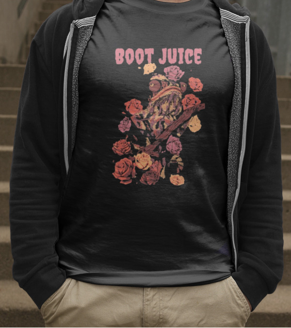 Boot Juice Chameleon Surrounded By Colorful Roses T-Shirt