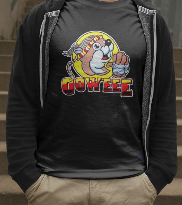 Buc-ee's Ooweee Muay Thai Beaver With Headband And Wrapped Fist T-Shirt