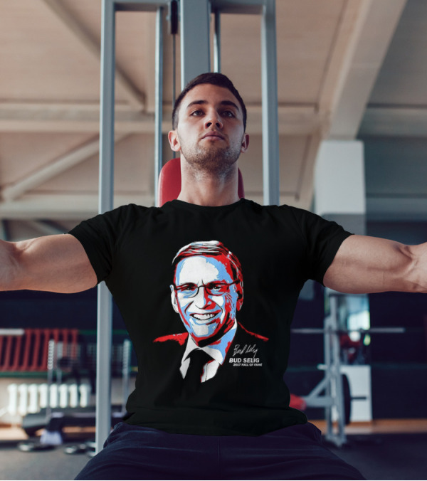 Bud Selig Commissioner Signature Red Blue White T-Shirt