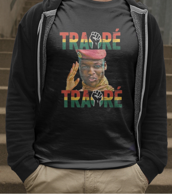 TRAORÉ Burkina Faso Patriotic Fist Symbol Ibrahim Traoré Influence T-Shirt