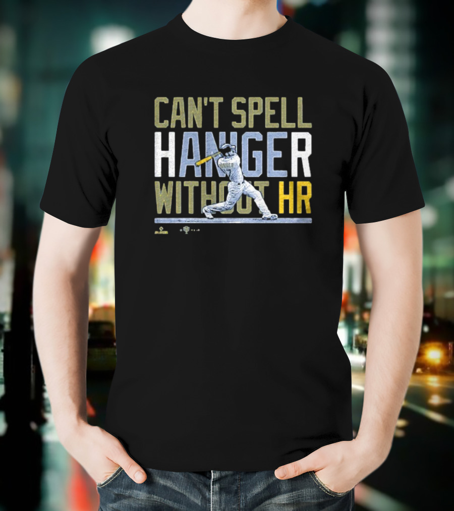 CAN'T SPELL HANIGER WITHOUT HR BASEBALL BATTER SWINGING ICONIC MLB REFERENCE T-Shirt