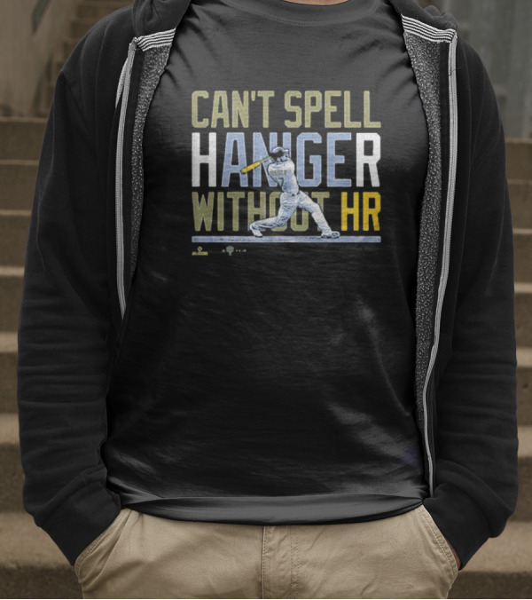 CAN'T SPELL HANIGER WITHOUT HR BASEBALL BATTER SWINGING ICONIC MLB REFERENCE T-Shirt