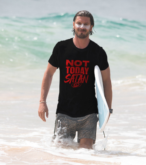 Not Today Satan Carolina Hurricanes T-Shirt