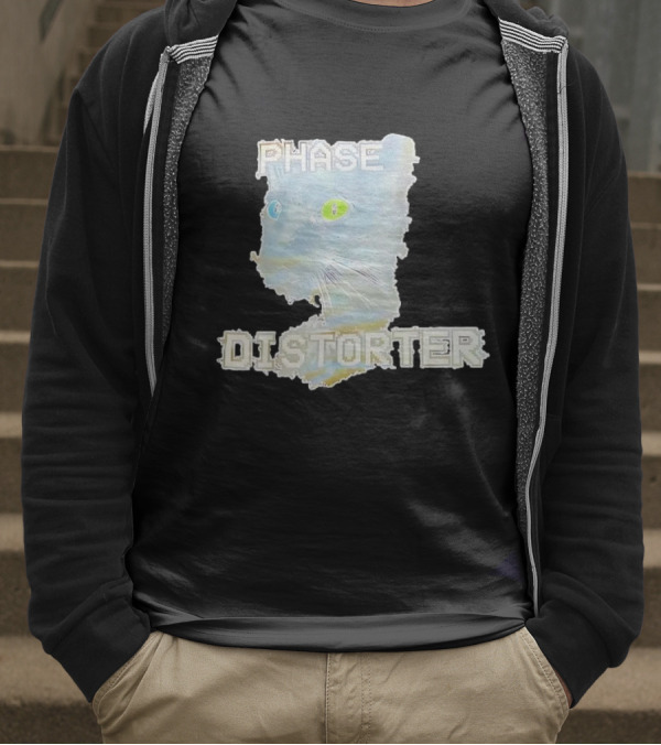 Cat Phase Distorter Optical Effect With Colorful Eyes T-Shirt