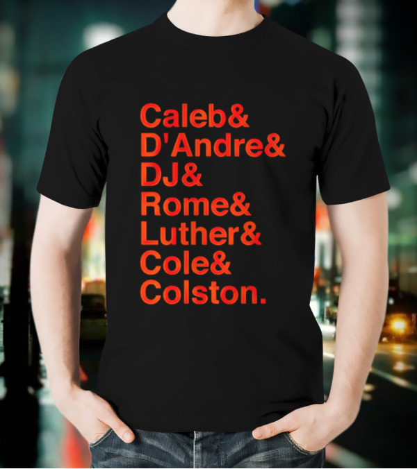 Chicago Football Legends Caleb D'Andre DJ Rome Luther Cole Colston Tribute T-Shirt