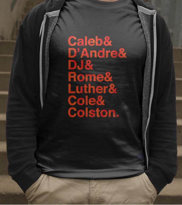 Chicago Football Legends Caleb D'Andre DJ Rome Luther Cole Colston Tribute T-Shirt