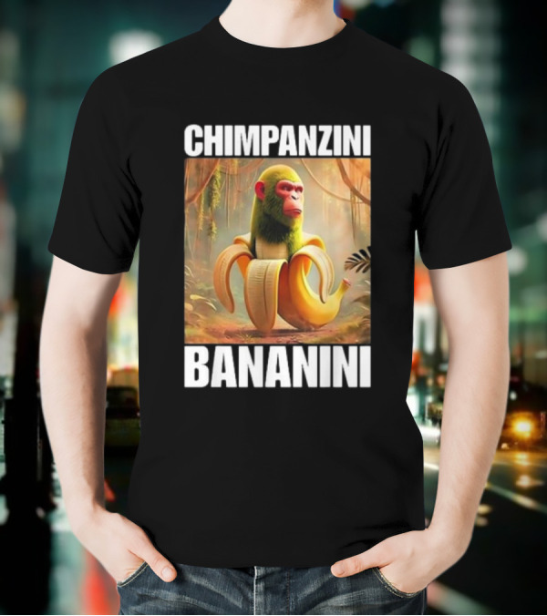 Chimpanzini Bananini Italian Brainrot Jungle Fusion T-Shirt