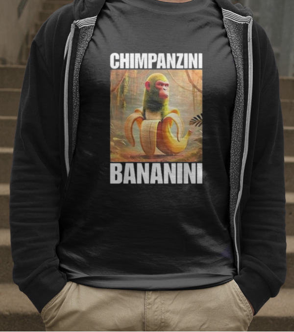 Chimpanzini Bananini Italian Brainrot Jungle Fusion T-Shirt