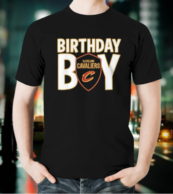Cleveland Cavaliers NBA Birthday Boy Shield With C Logo T-Shirt