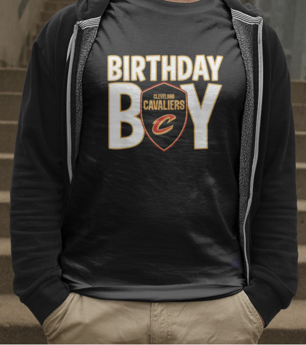 Cleveland Cavaliers NBA Birthday Boy Shield With C Logo T-Shirt