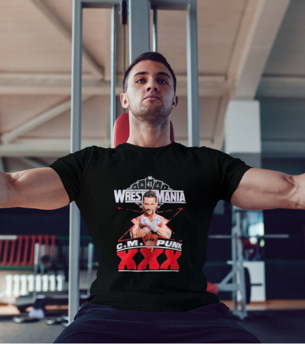 CM Punk WrestleMania XXX 41 Playing Cards Theme T-Shirt