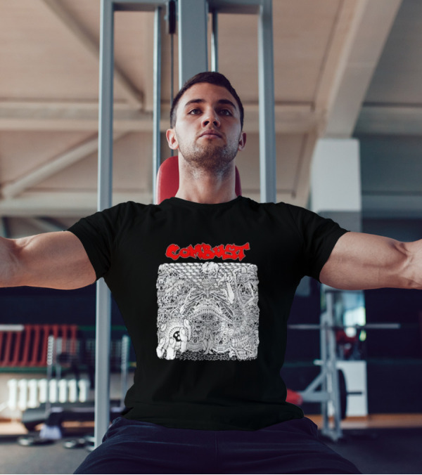 Combust Belly Of The Beast Intricate Black And White Triple B Records T-Shirt