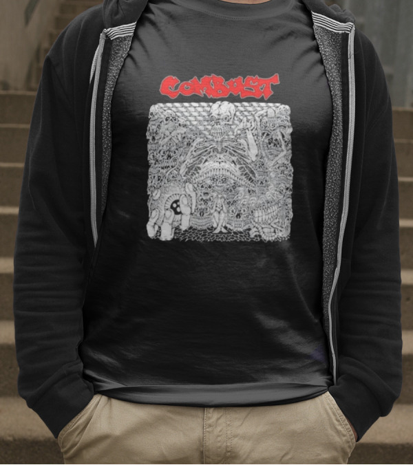 Combust Belly Of The Beast Intricate Black And White Triple B Records T-Shirt