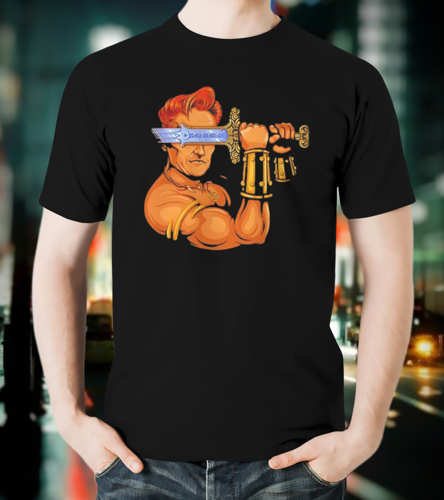 Conan O'Brien Barbarian Parody Sword T-Shirt