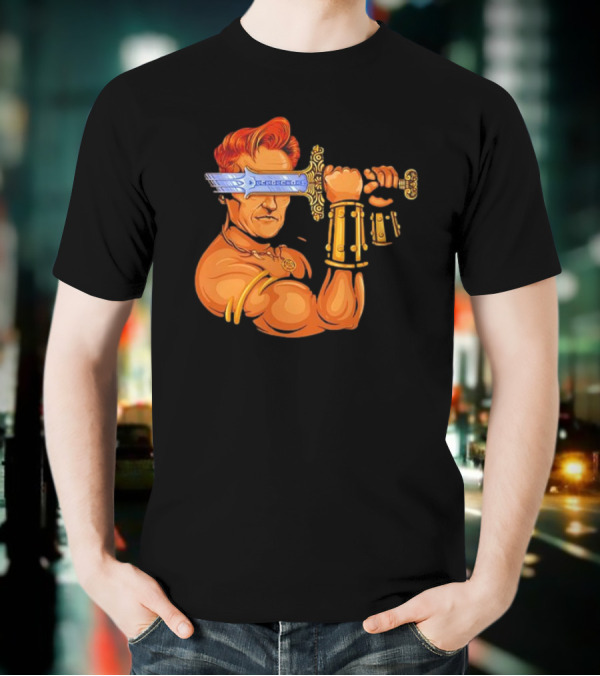 Conan O'Brien Barbarian Parody Sword T-Shirt