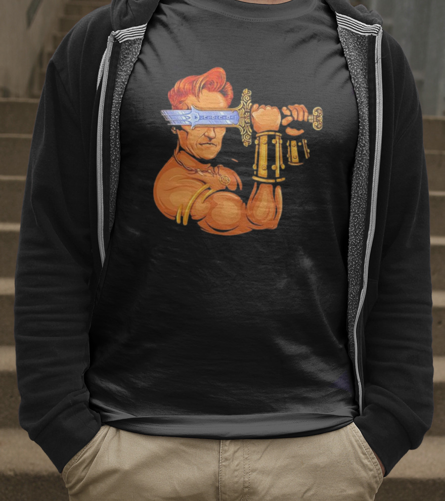 Conan O'Brien Barbarian Parody Sword T-Shirt