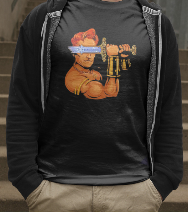 Conan O'Brien Barbarian Parody Sword T-Shirt